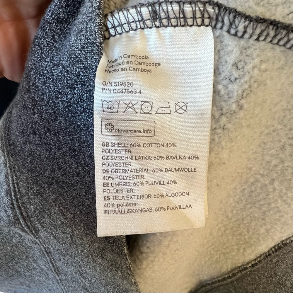H&M Crew Neck Connect Disconnect Sweatshirt Gray - Picture 6 of 8